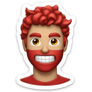 Demonio rojo clasico sticker