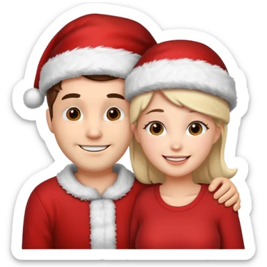 date night christmas sticker
