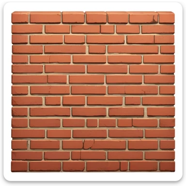 brick wall viewed from the side, perspective view sticker
