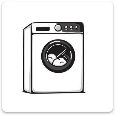 Washing machine sticker