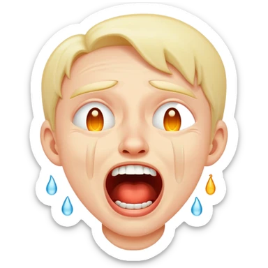 maniacal cackling haha crying tears sticker