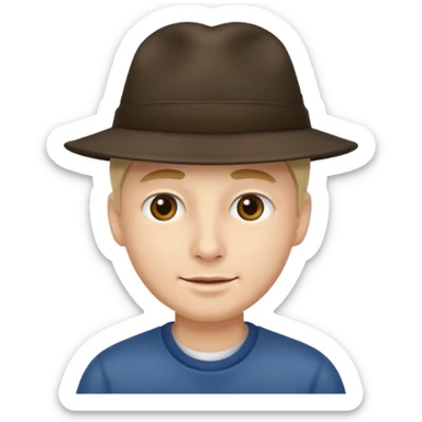 a man with hat  sticker