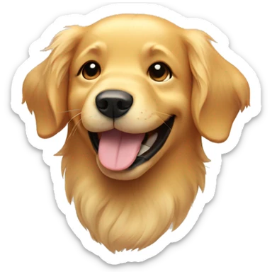 golden retriever smiling sticker