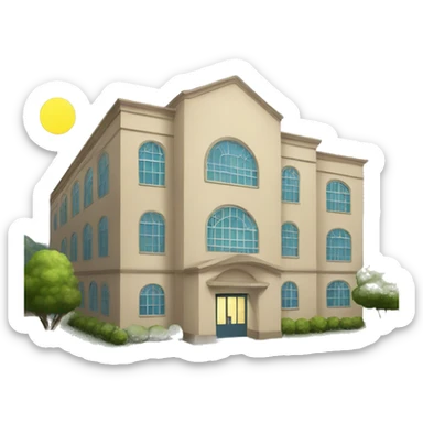 light school building sticker