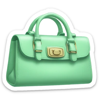 mint green purse sticker