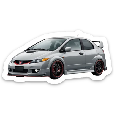 2004 grey Honda civic type r black rims without a spoiler or splitter sticker