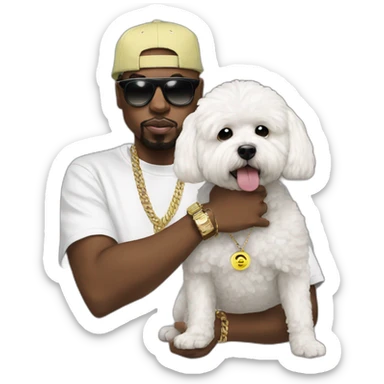 rappers whit bichon sticker