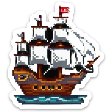 pirate ship sticker