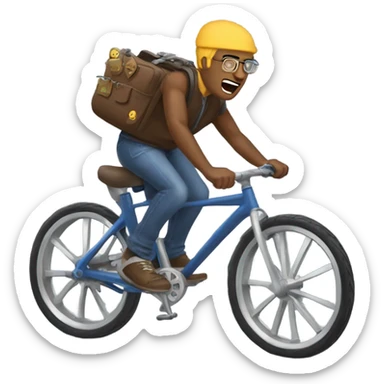 Create a crypto bro riding the bike et was using  sticker