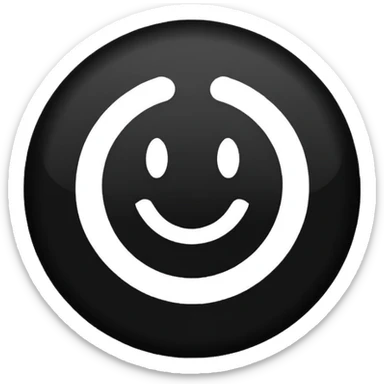 Black Circle with MB written on it sticker