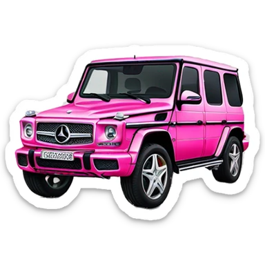Pink Mercedes G-Klasse decorated with diamonds  sticker