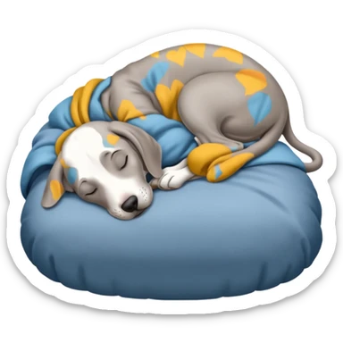 Weimaraner sleeping  sticker