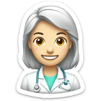 Dentista mujer con dibujo de diente sticker