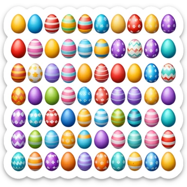 easter eggs sticker