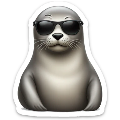 Seal with sunglasses and sunburn sticker