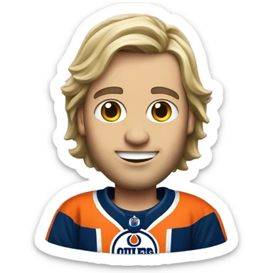 Edmonton oilers hockey sticker