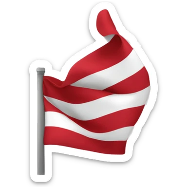 Una bandera de tres franjas, la franja superior es de color rojo, la franja del medio de color amarillo y la franja inferior de color morado sticker