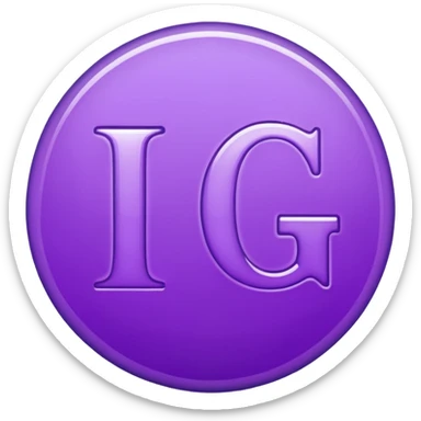 Purple circle 🟣 with letters “iG” sticker