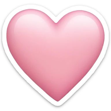 Soft pink heart sticker