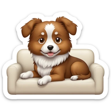 doggie on the couch sticker