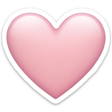 Soft pink heart sticker