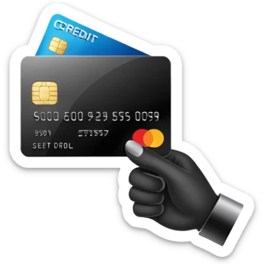 Black hand credit card sticker