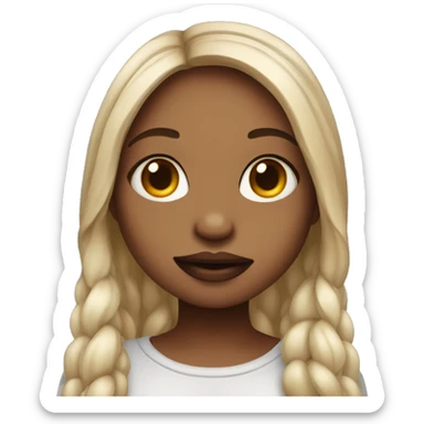 Girl with septum piercing sticker