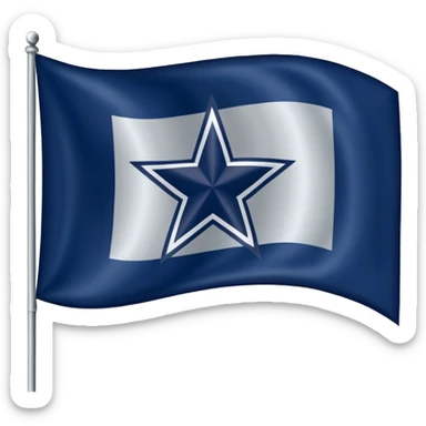 Dallas cowboys flag no stripes sticker