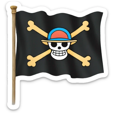 One piece flag sticker