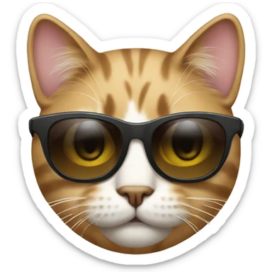 Cat with sunglasses sticker