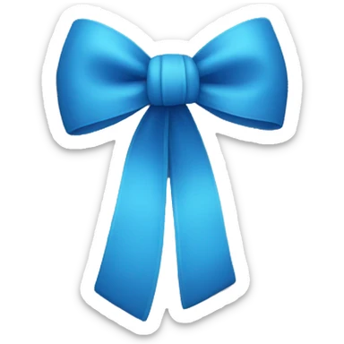 blue bow sticker