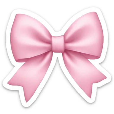 Soft pink bow  sticker