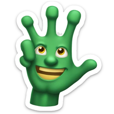 smiling imp finger sticker