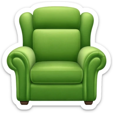 green comfy armchair sticker