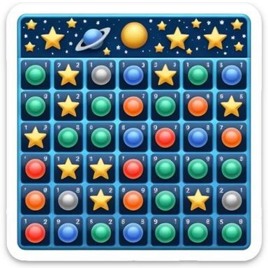 advent calendar space christmas sticker