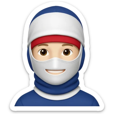 white boy lacoste balaclava with lacoste sticker