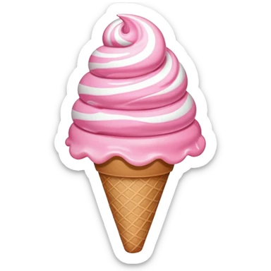 Pink ice cream  sticker