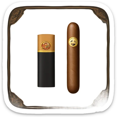 cigar packaging beige and black sticker