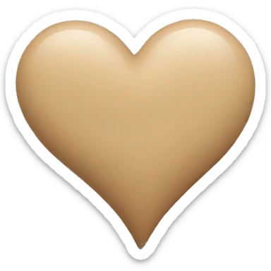 beige heart sticker