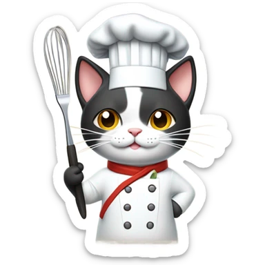 Asian cat chef  sticker