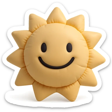 smiling sun sticker