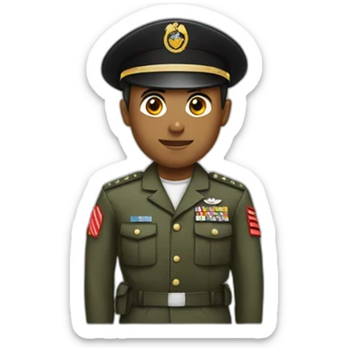 Red black military sticker