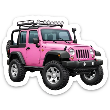 Tuscadero pink 4 door jeep wrangler sticker