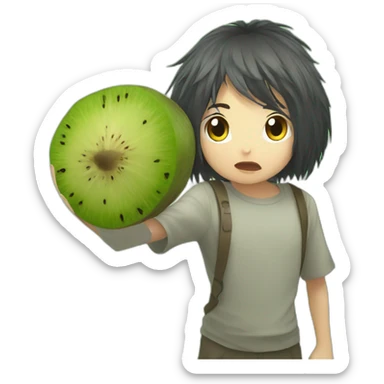 Kiwi manga kiwi sticker