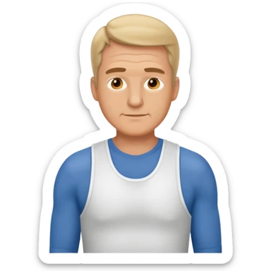 fat middle aged white man in wifebeater sticker