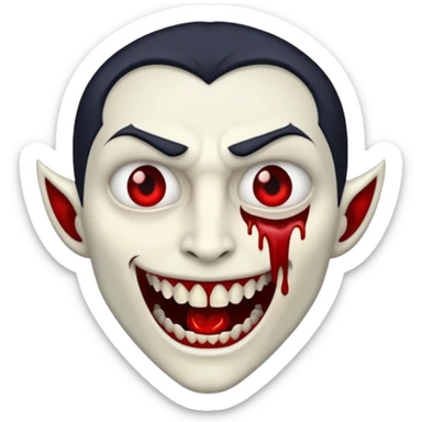 Vampiro pegando fogo sticker
