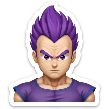 Vegeta ultra ego with purple hair sticker