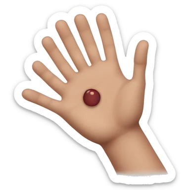 rash on hand sticker