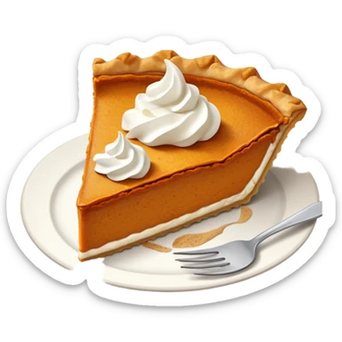 A slice of pumpkin pie sticker