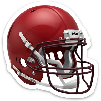 college football player helmets dark red  sticker